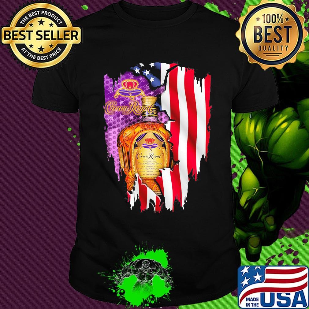 Crown royal american flag independence day shirt
