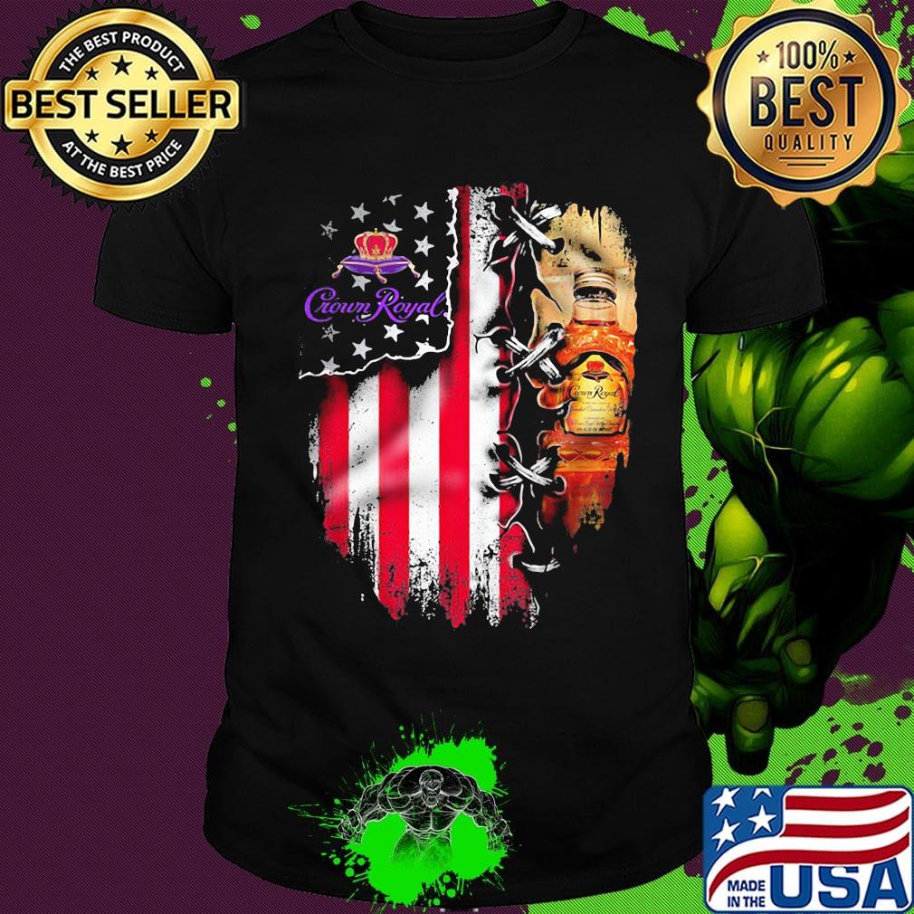 Crown royal logo american flag independence day shirt