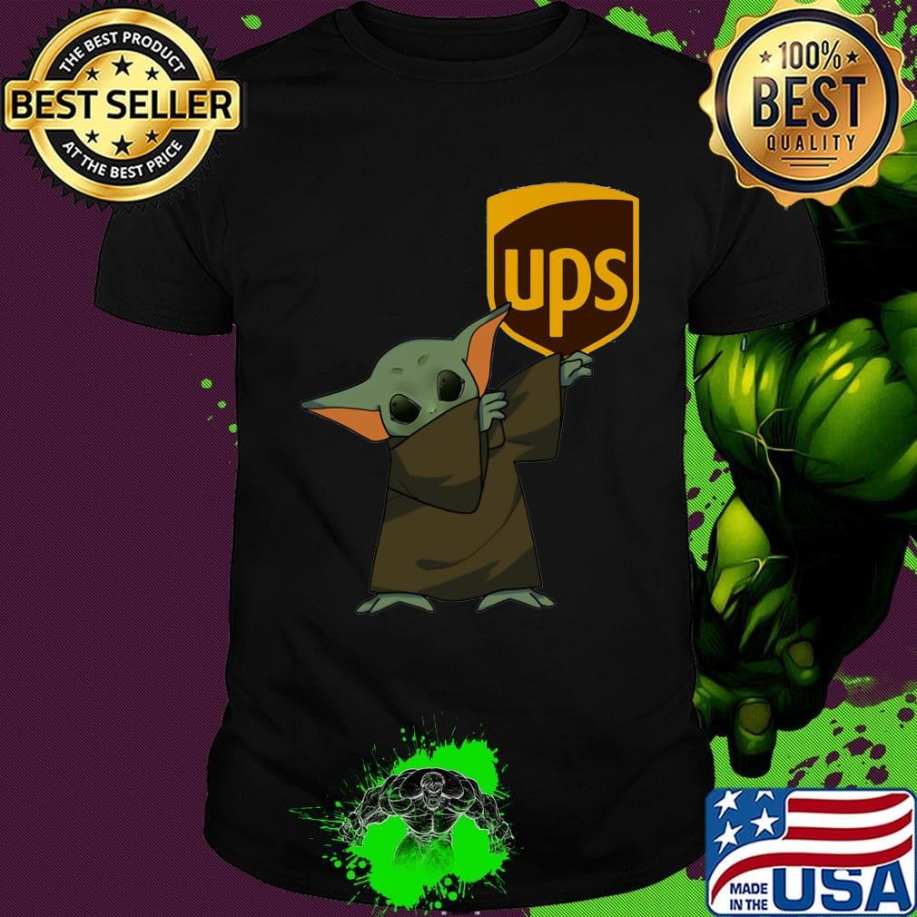 Dabbing baby yoda mask ups logo coronavirus shirt