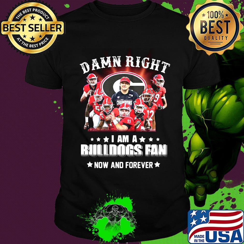 Damn right i am a georgia bulldogs fan now and forever stars shirt Damn right i am a georgia bulldogs fan now and forever stars shirt