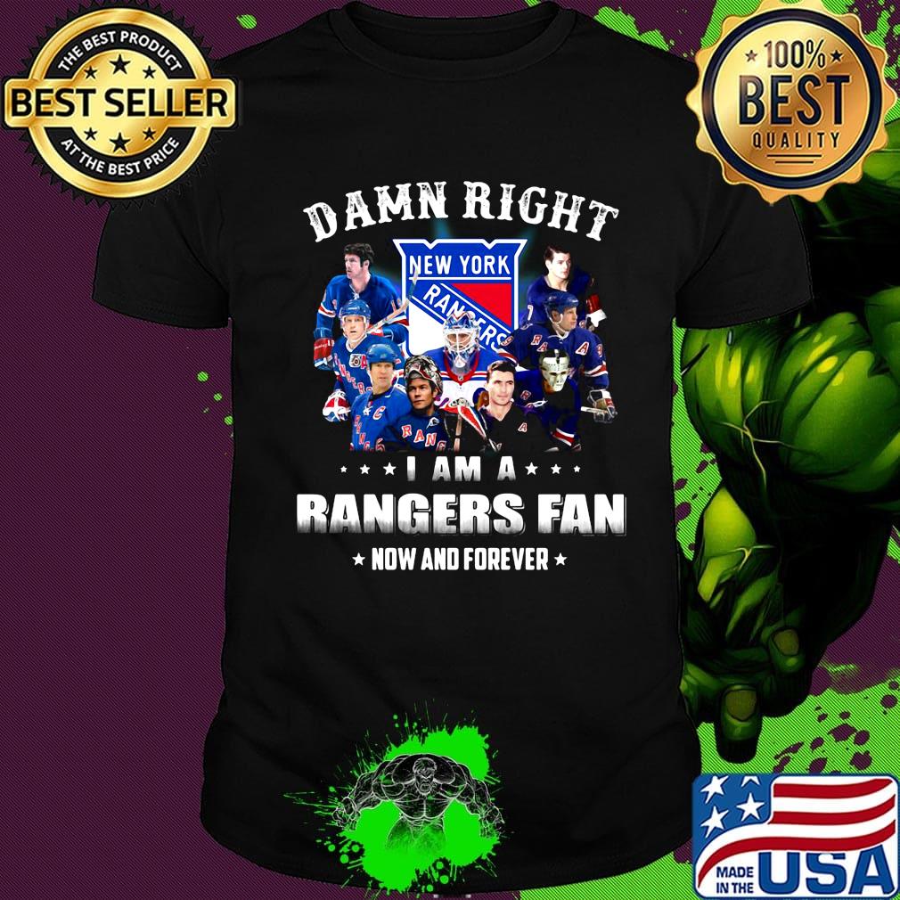 Damn right i am a rangers fan now and forever stars shirt