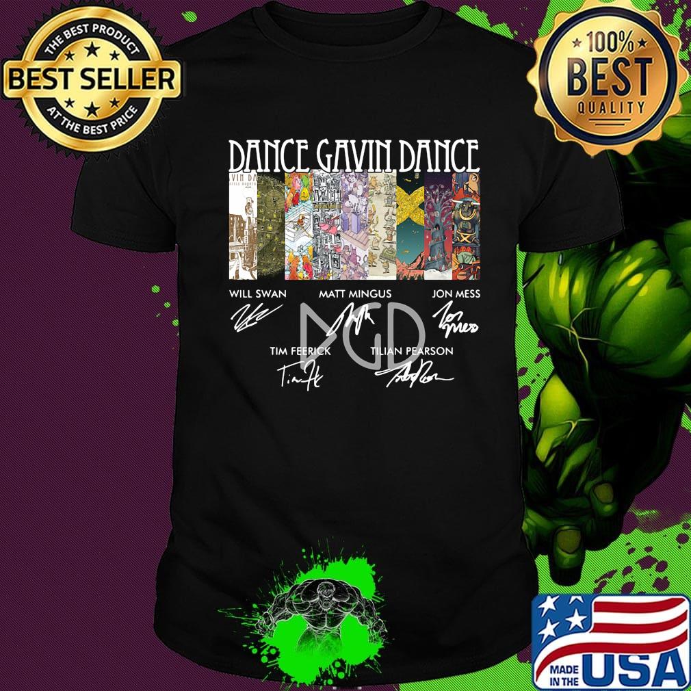 Dance gavin dance afterburner members band signatures shirt