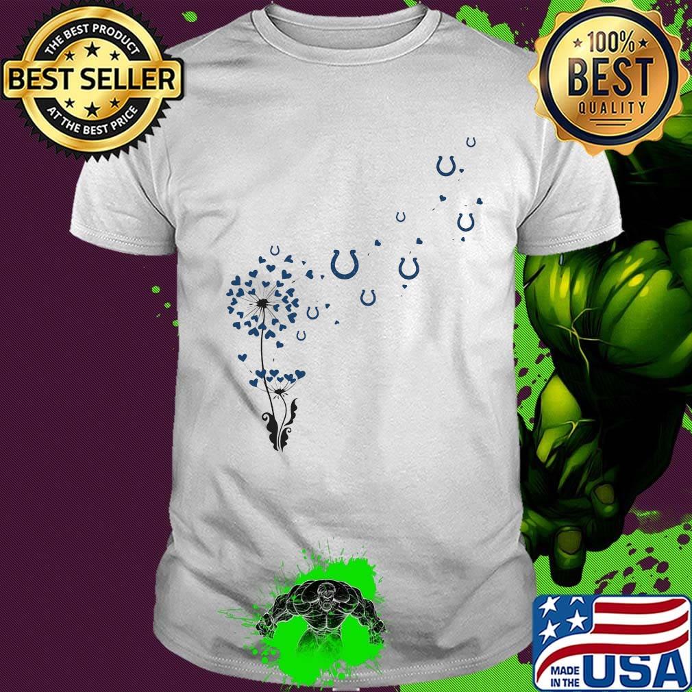 Dandelion flower indianapolis colts football logo hearts shirt