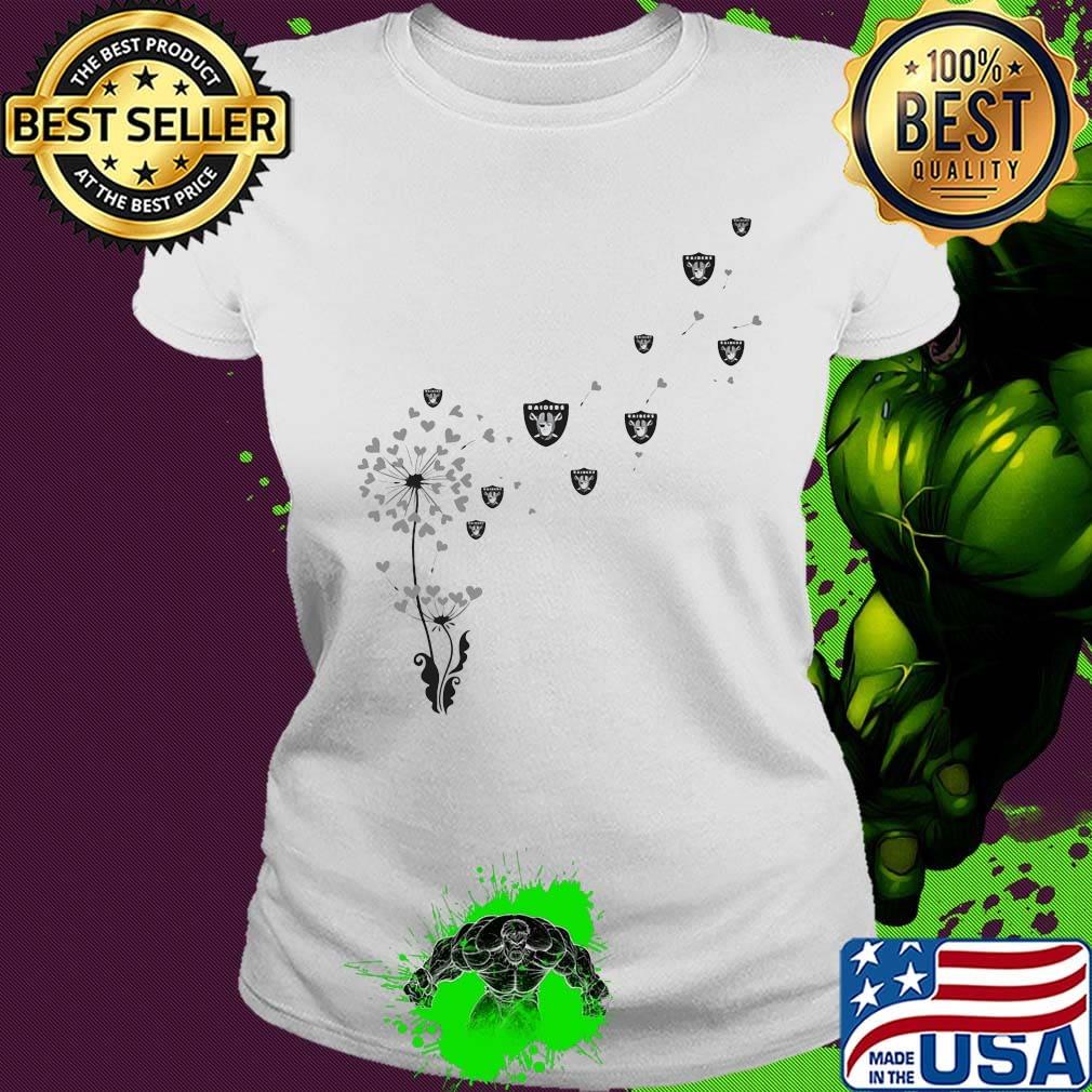 Dandelion flower los angeles raiders football logo hearts s Ladies tee Dandelion flower los angeles raiders football logo hearts s Ladies tee