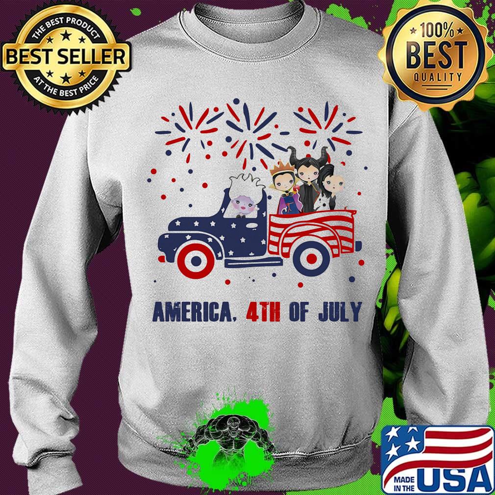Disney chibi characters driving car firework america 4th of july independence day s Sweater Disney chibi characters driving car firework america 4th of july independence day s Sweater