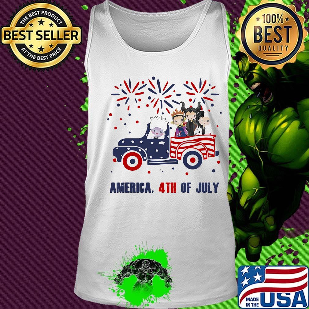 Disney chibi characters driving car firework america 4th of july independence day s Tank top Disney chibi characters driving car firework america 4th of july independence day s Tank top