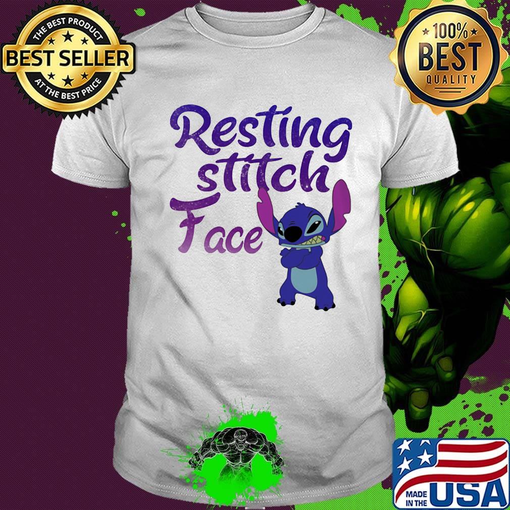 Disney resting stitch face shirt