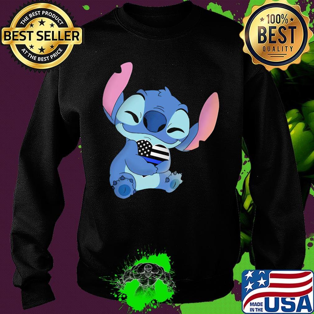 Disney stitch hug heart american flag independence day s Sweater Disney stitch hug heart american flag independence day s Sweater