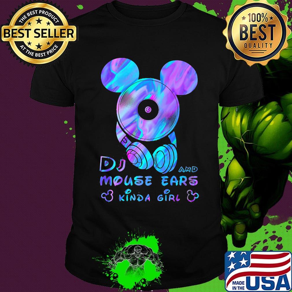 Dj and mouse ears kind girl shirt