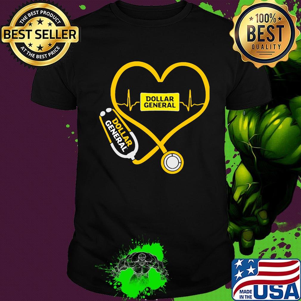 Dollar General nurse stethoscope love heartbeat shirt