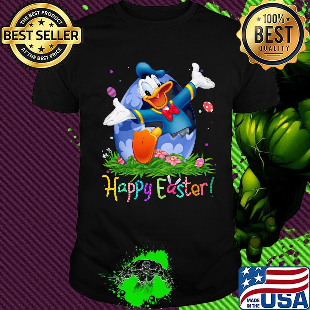 Donald duck happy easter flowers shirt