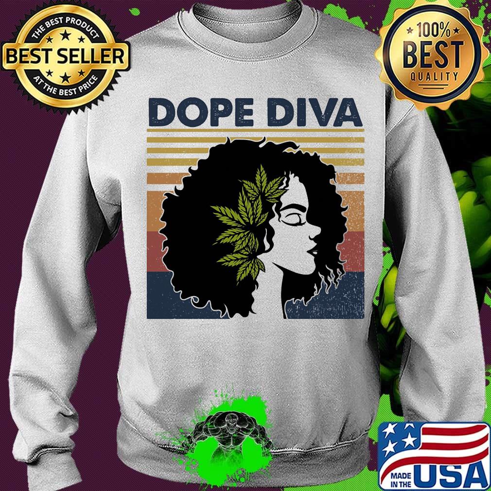 Dope Diva Black Girl Vintage Retro Shirt Sweater Dope Diva Black Girl Vintage Retro Shirt Sweater