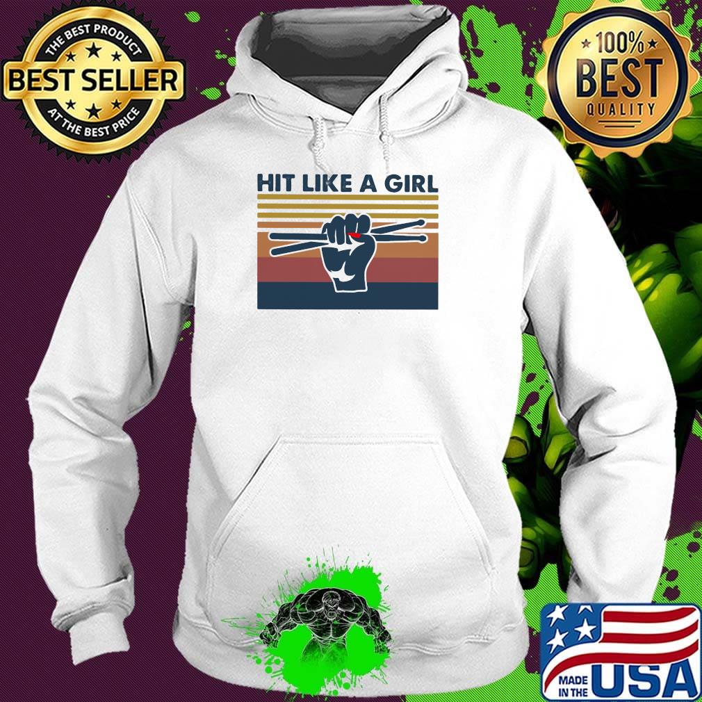 Drum hit like a girl vintage retro s Hoodie Drum hit like a girl vintage retro s Hoodie