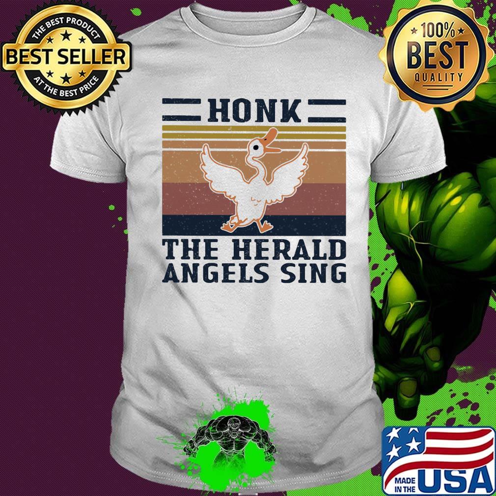 Duck honk the herald angels sing vintage retro shirt