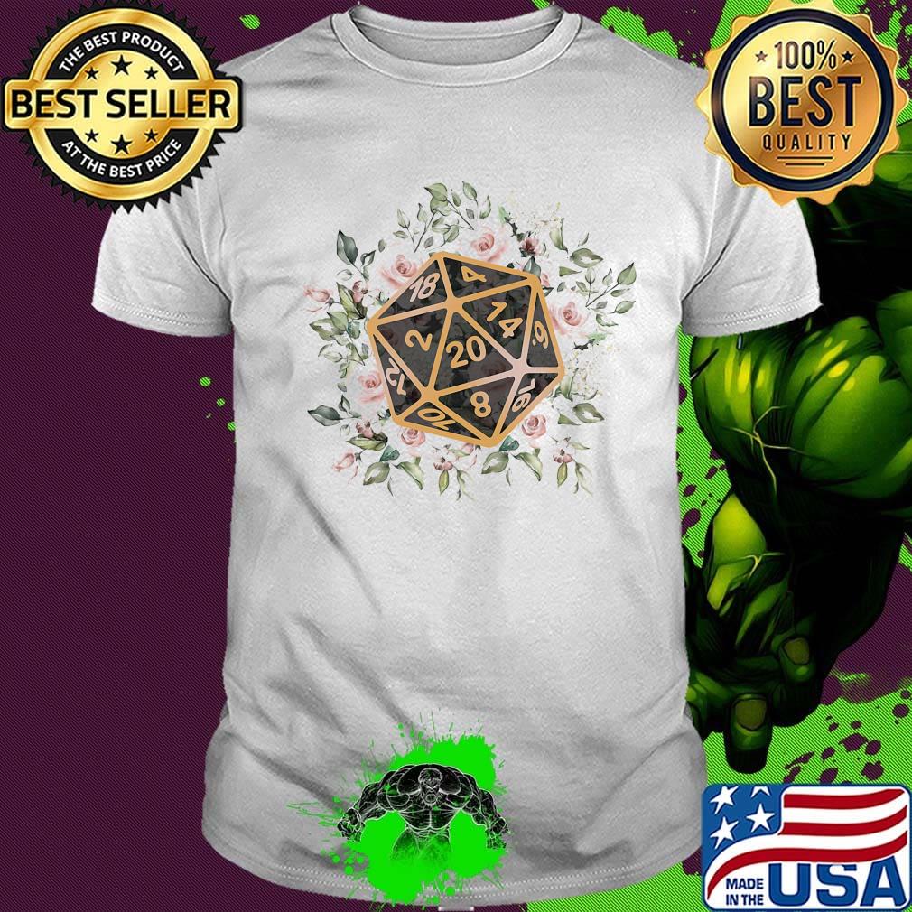 Dungeons and Dragons Dice d20 flowers classic shirt