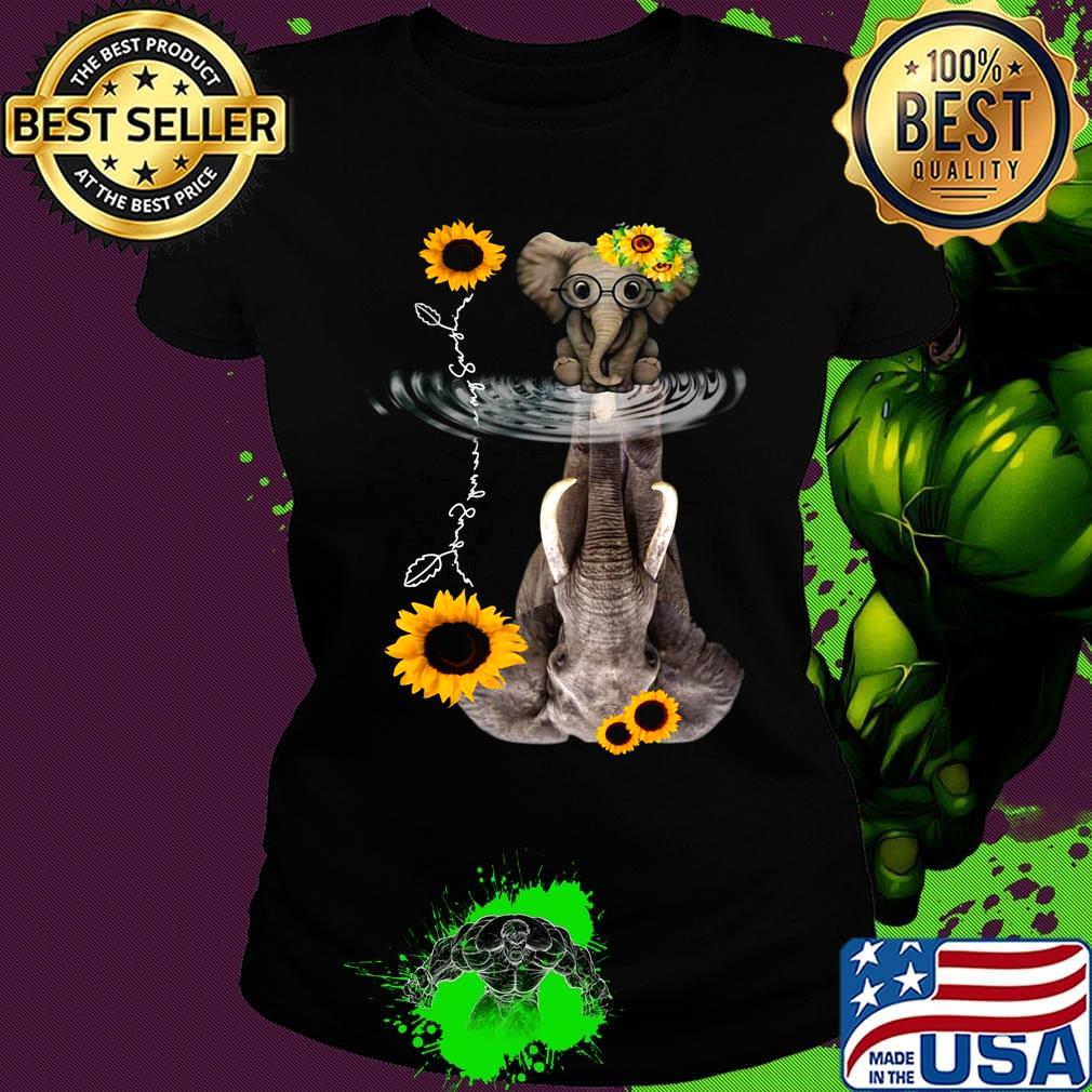 Elephants mom and baby sunflower Underwater surface s Ladies tee Elephants mom and baby sunflower Underwater surface s Ladies tee