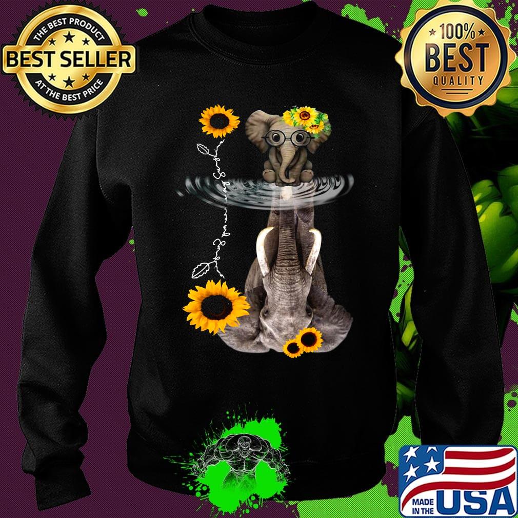 Elephants mom and baby sunflower Underwater surface s Sweater Elephants mom and baby sunflower Underwater surface s Sweater