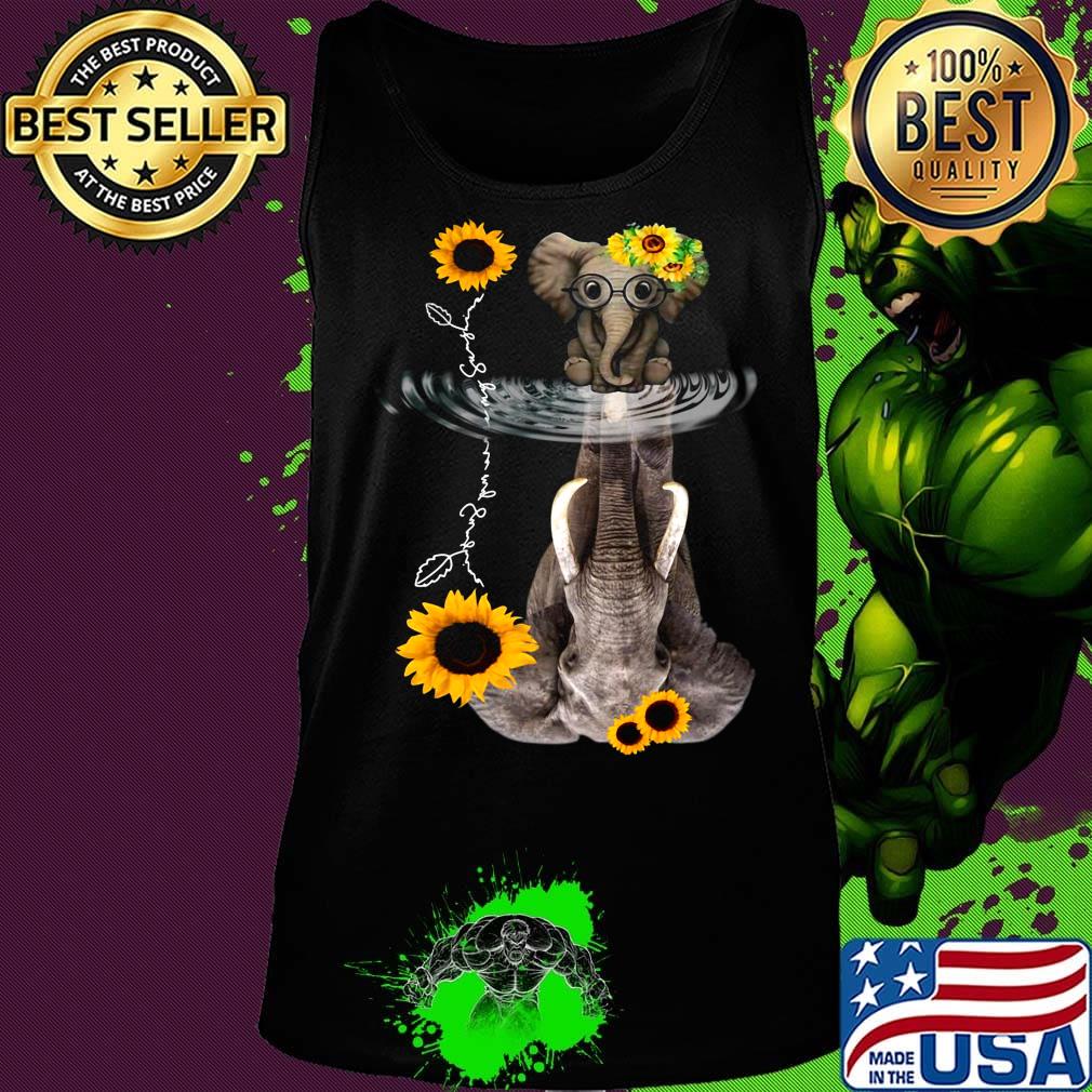 Elephants mom and baby sunflower Underwater surface s Tank top Elephants mom and baby sunflower Underwater surface s Tank top