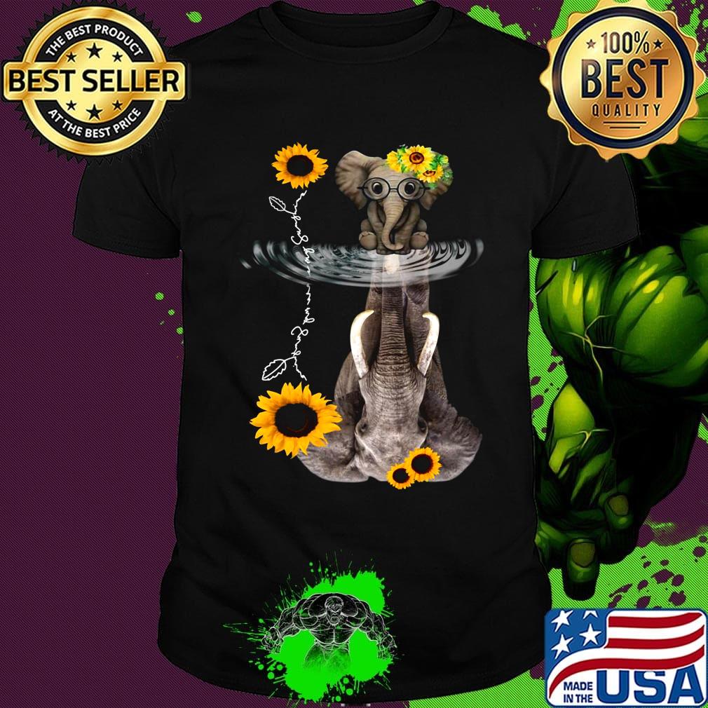 Elephants mom and baby sunflower Underwater surface shirt Elephants mom and baby sunflower Underwater surface shirt