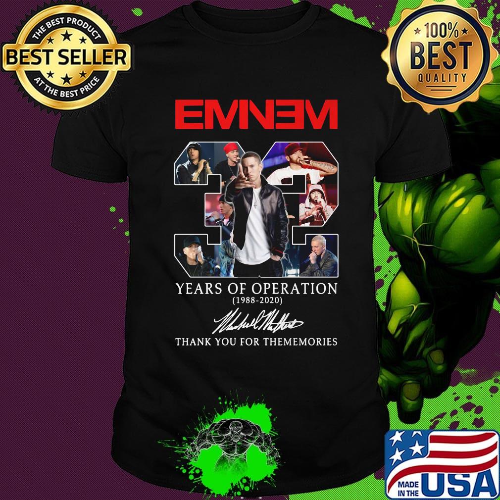 Emnen 32 years of 1988 2020 thank you for the memories signatures shirt