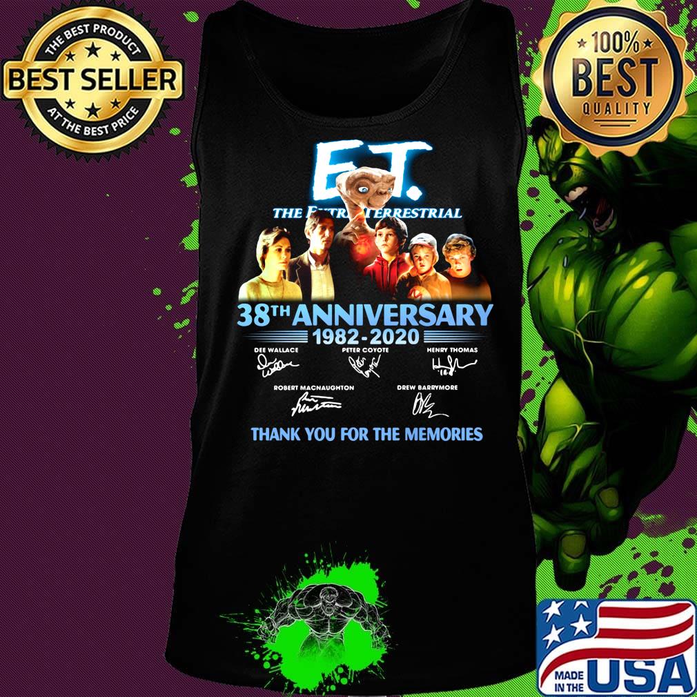 Et the extraterrestrial 38th anniversary 1982 2020 thank you for the memories signatures s Tank top Et the extraterrestrial 38th anniversary 1982 2020 thank you for the memories signatures s Tank top