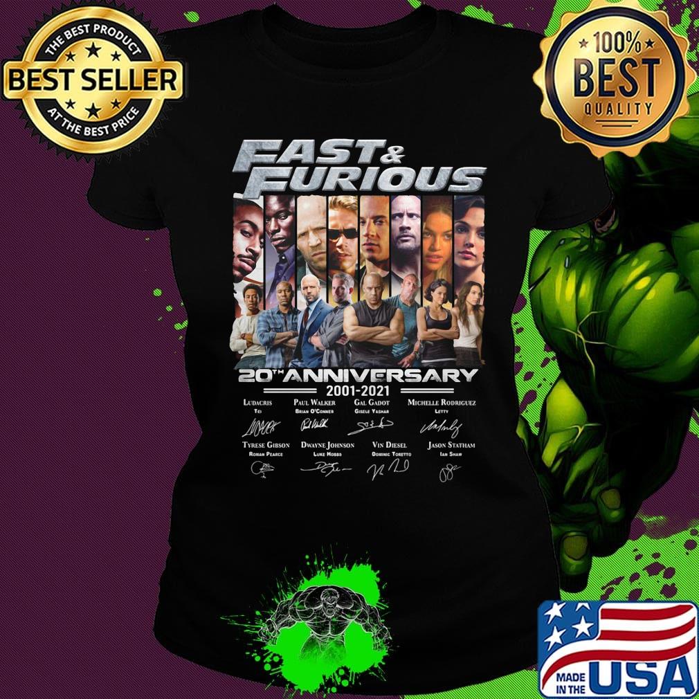 Fast and Furious 20th anniversary 2001-2021 s Ladies tee Fast and Furious 20th anniversary 2001-2021 s Ladies tee