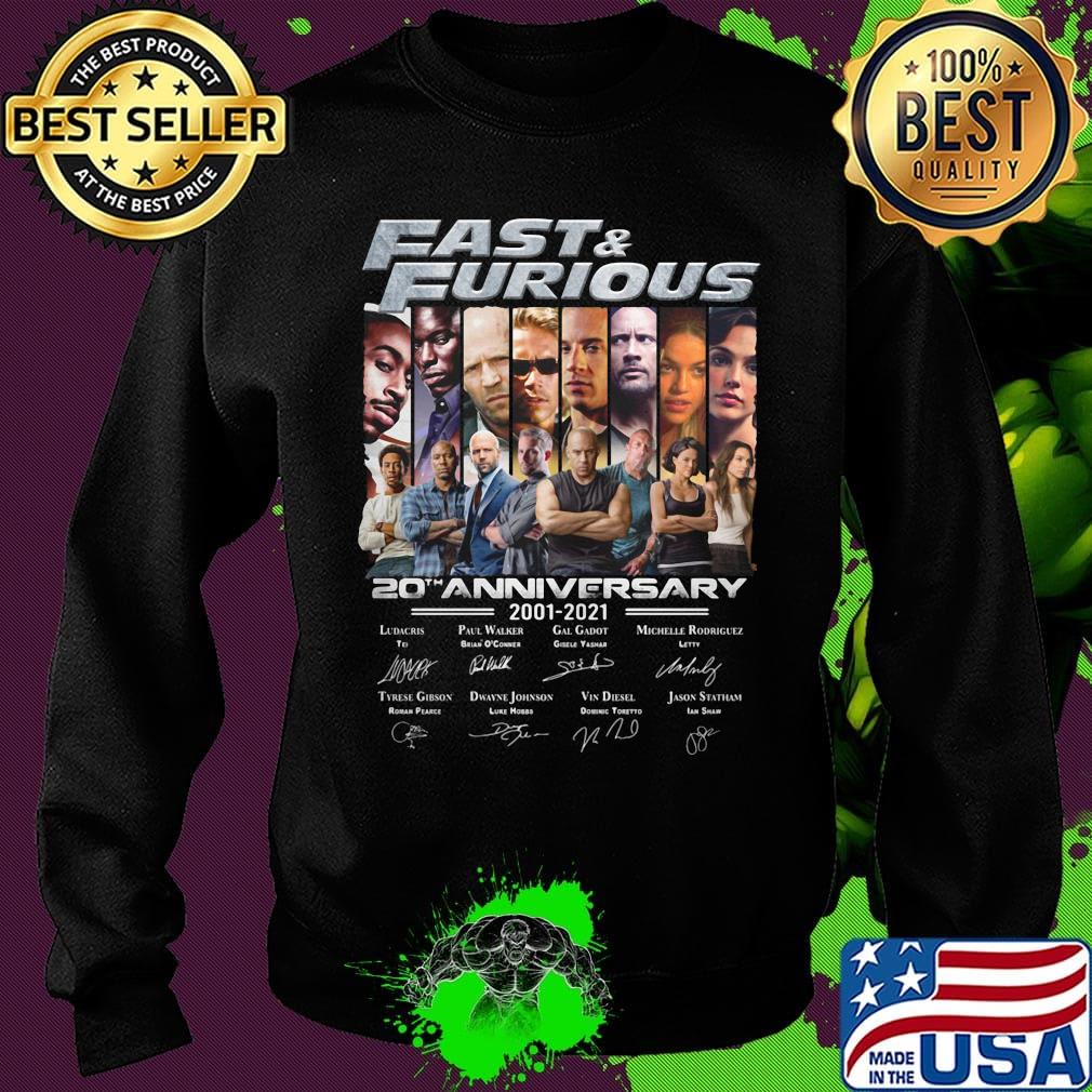 Fast and furious 20th anniversary 2001-2021 signature s Sweater Fast and furious 20th anniversary 2001-2021 signature s Sweater