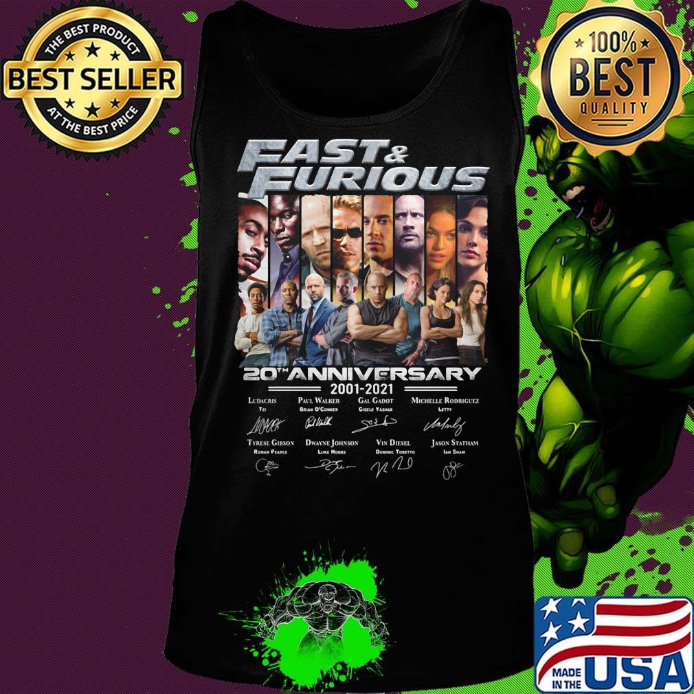 Fast and furious 20th anniversary 2001-2021 signature s Tank top Fast and furious 20th anniversary 2001-2021 signature s Tank top