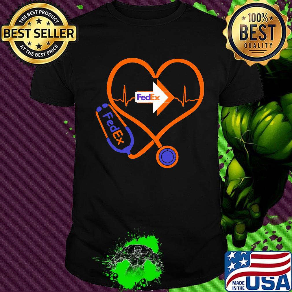 Fed Ex nurse stethoscope love heartbeat shirt
