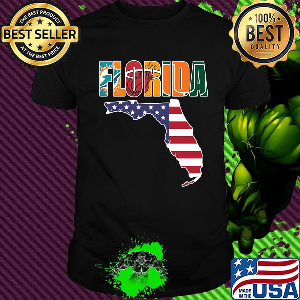 Florida america map happy independence day shirt
