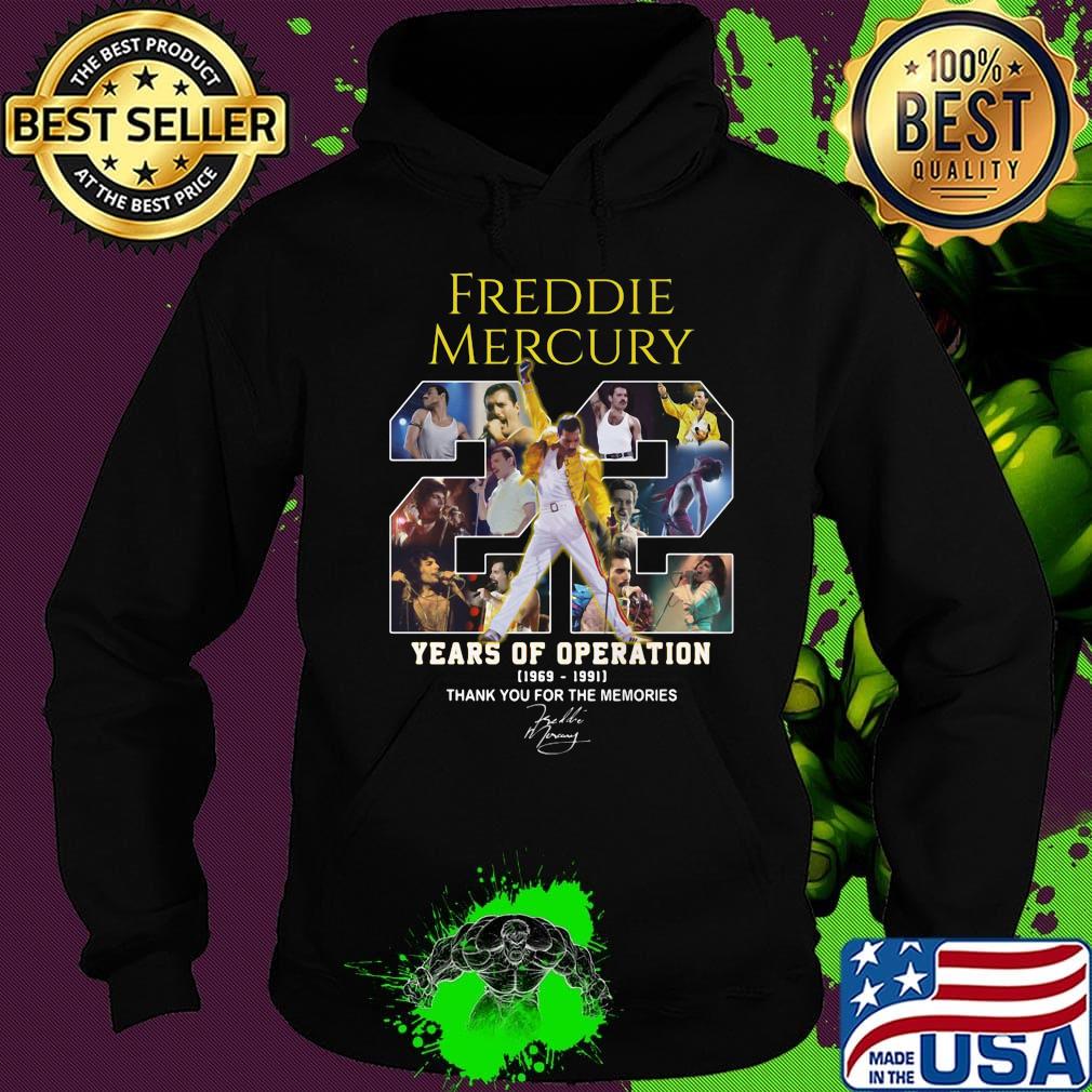 Freddie mercury 22 years of operation 1969 1991 thank you for the memories signature s Hoodie Freddie mercury 22 years of operation 1969 1991 thank you for the memories signature s Hoodie