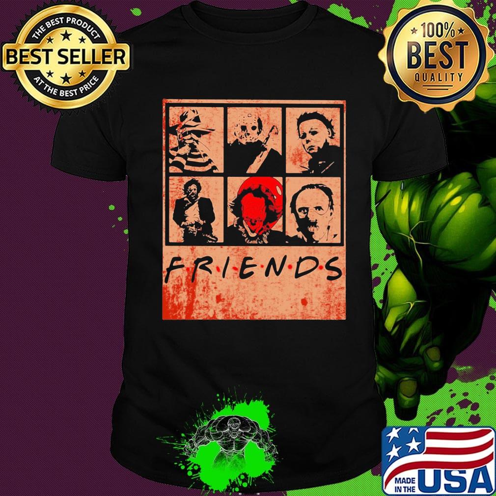 Friends halloween horror characters blood shirt