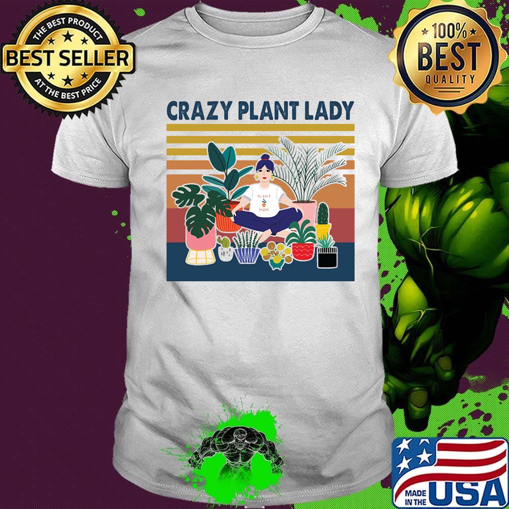 Garden crazy plant lady vintage retro shirt