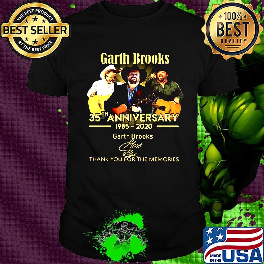 Garth brooks 35th anniversary 1985 2020 thank you for the memories signature shirt