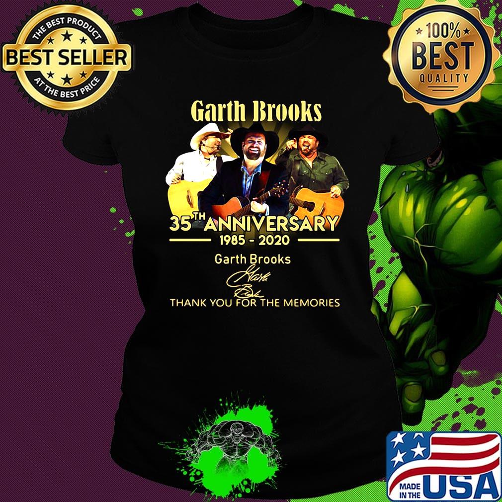 Garth brooks 35th anniversary 1985 2020 thank you for the memories signatures s Ladies tee Garth brooks 35th anniversary 1985 2020 thank you for the memories signatures s Ladies tee