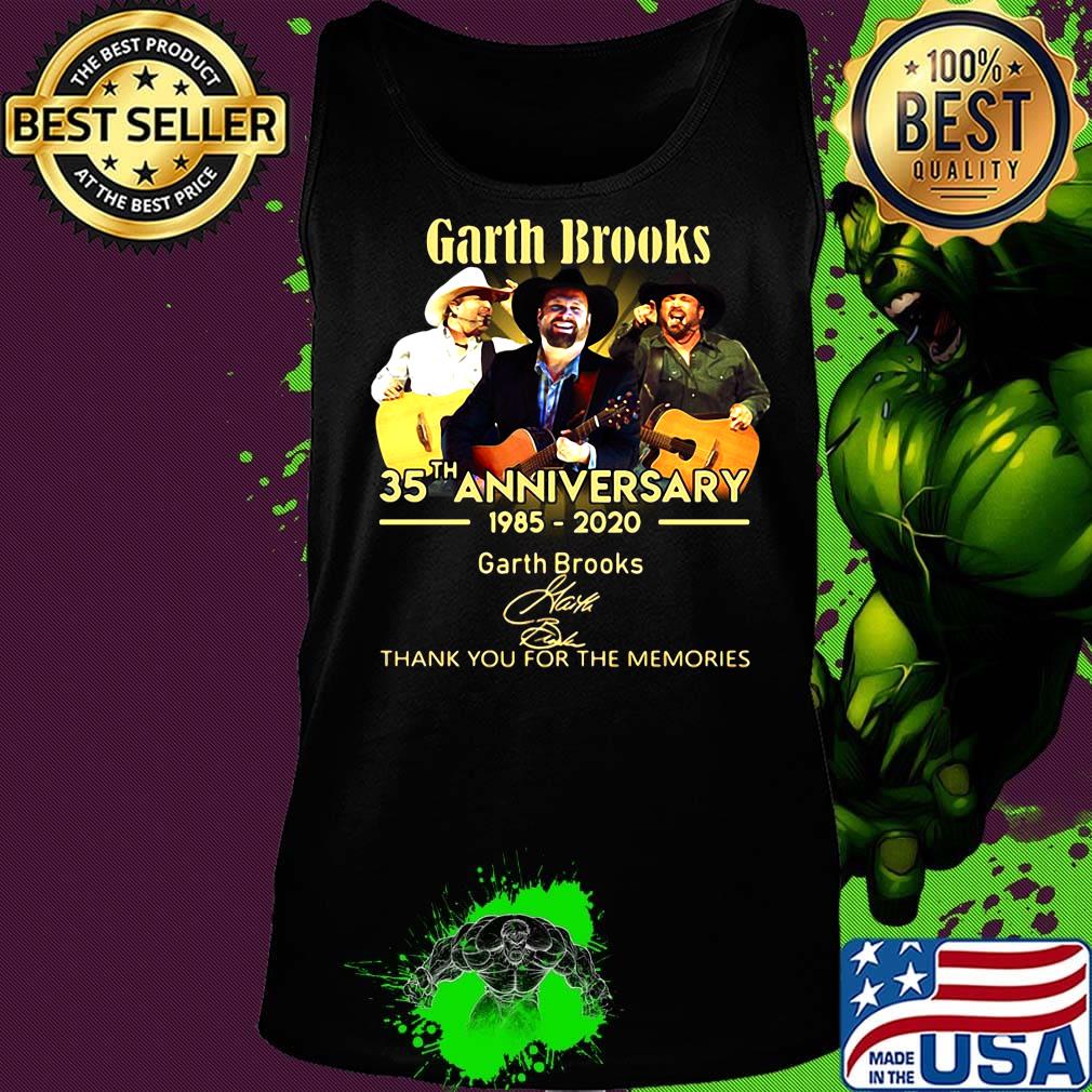 Garth brooks 35th anniversary 1985 2020 thank you for the memories signatures s Tank top Garth brooks 35th anniversary 1985 2020 thank you for the memories signatures s Tank top