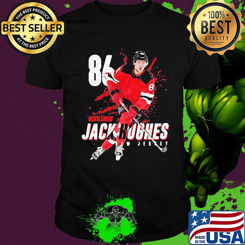 Gentleman jack hughes new jersey 86 shirt