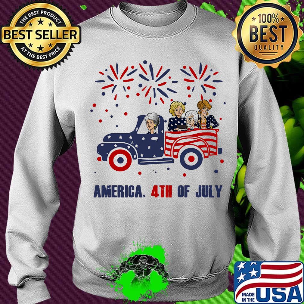 Golden girls characters driving car firework america 4th of july independence day s Sweater Golden girls characters driving car firework america 4th of july independence day s Sweater