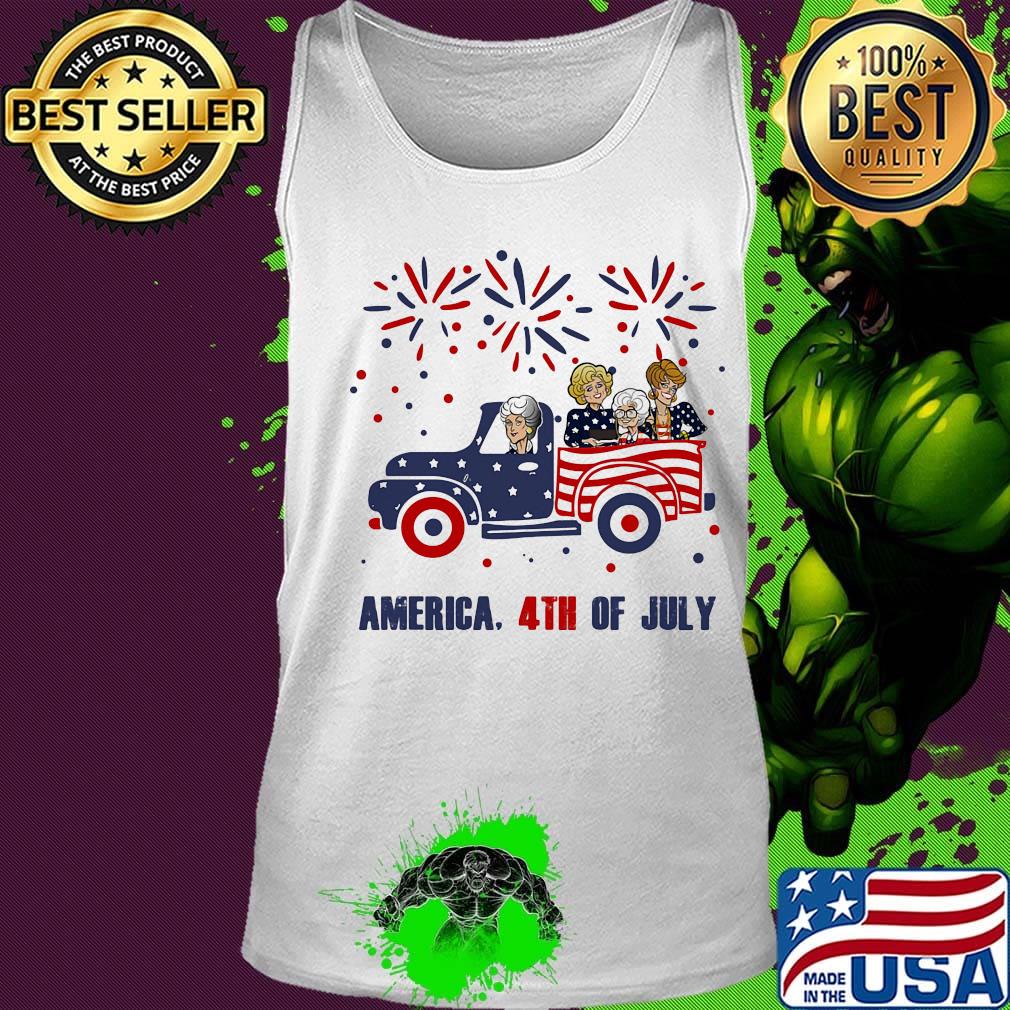 Golden girls characters driving car firework america 4th of july independence day s Tank top Golden girls characters driving car firework america 4th of july independence day s Tank top