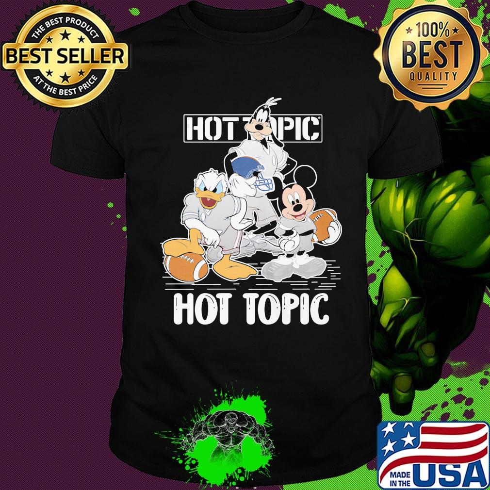 Goofy donald duck and mickey mouse football player hot topic shirt