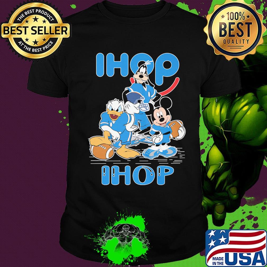 Goofy donald duck and mickey mouse football player ihop shirt