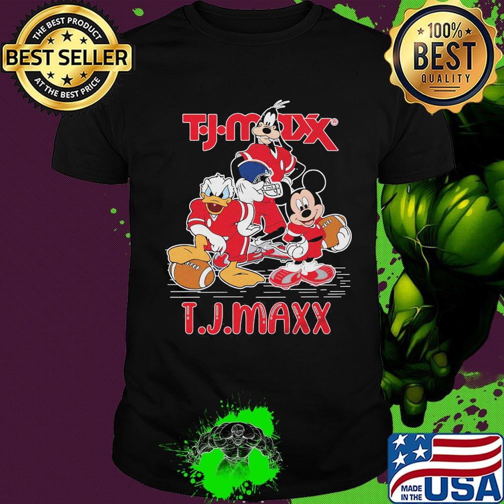 Goofy donald duck and mickey mouse football player tjmaxx shirt