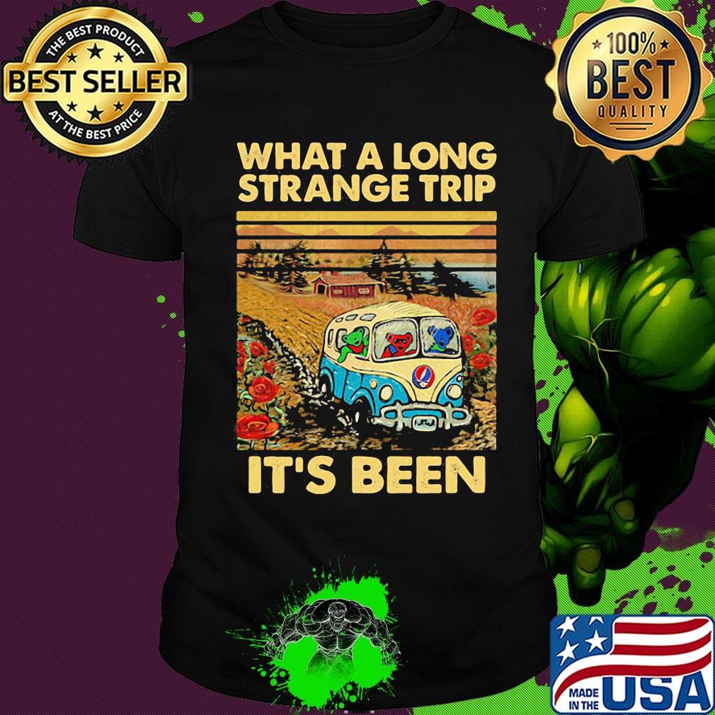 Grateful dead bear what a long strange trip it's been vintage retro shirt