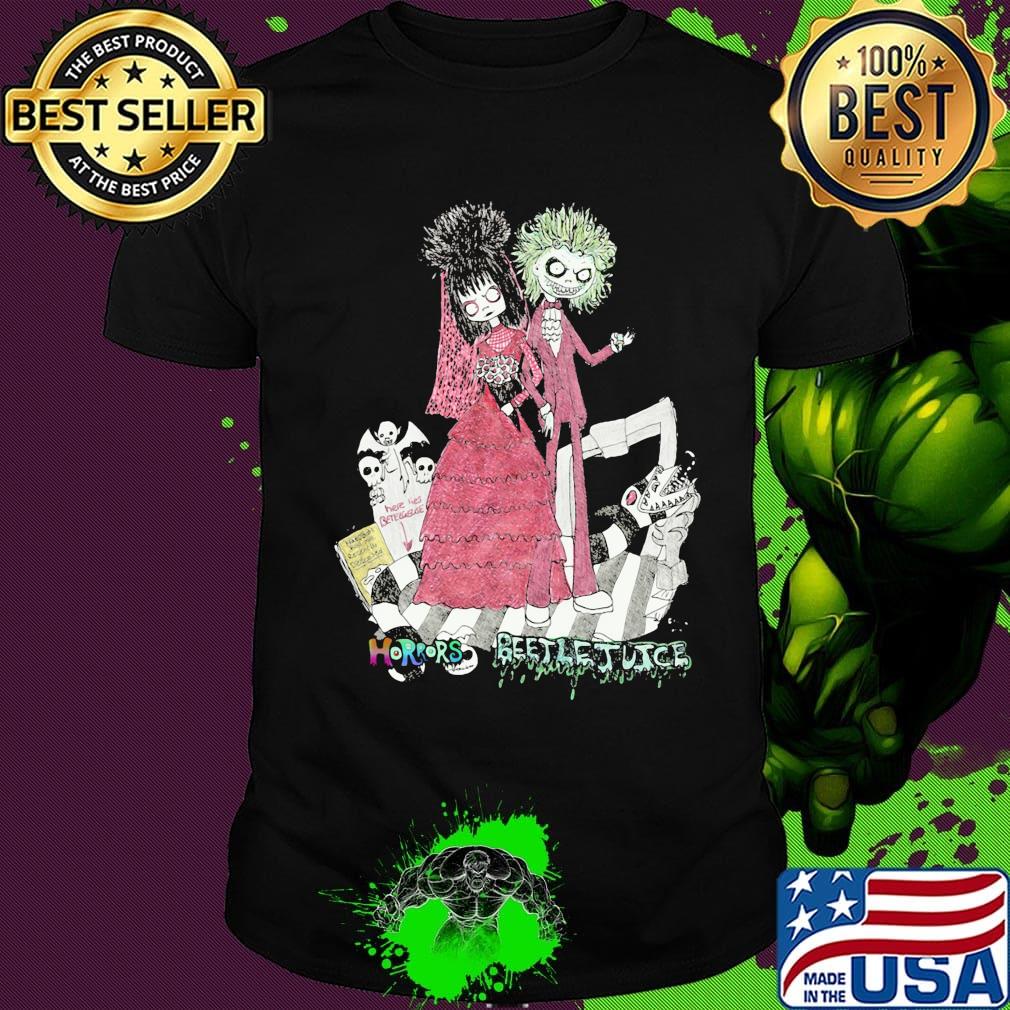 Halloween beetlejuice characters horrors cartoon shirt