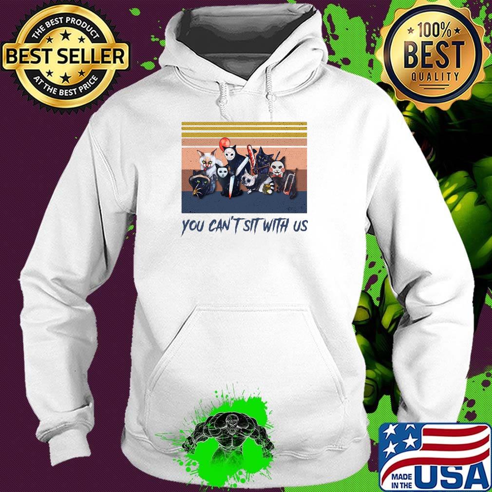 Halloween cat you can't sit with us vintage retro s Hoodie Halloween cat you can't sit with us vintage retro s Hoodie