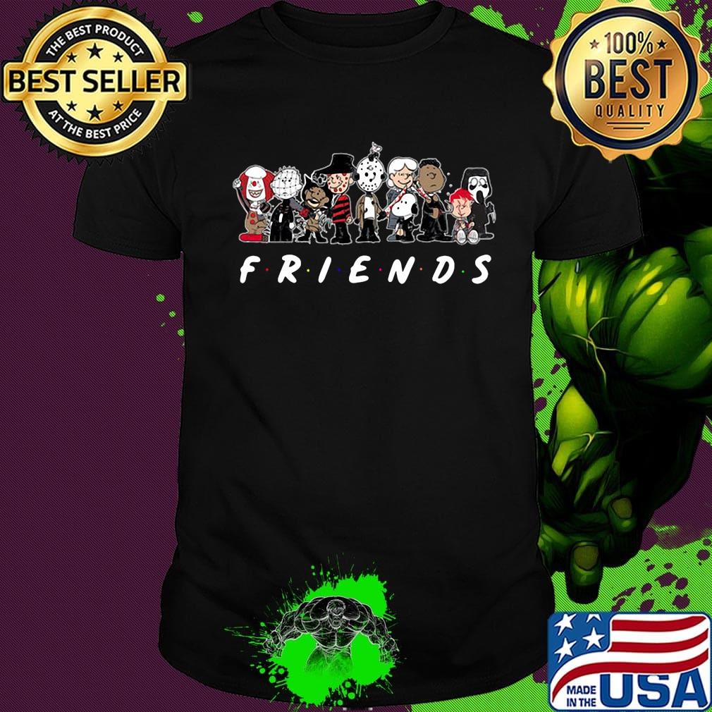 Halloween horror characters chibi friends shirt