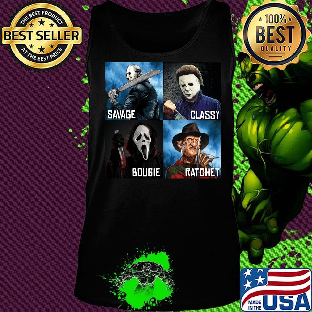 Halloween horror characters savage classy bougie ratchet s Tank top Halloween horror characters savage classy bougie ratchet s Tank top