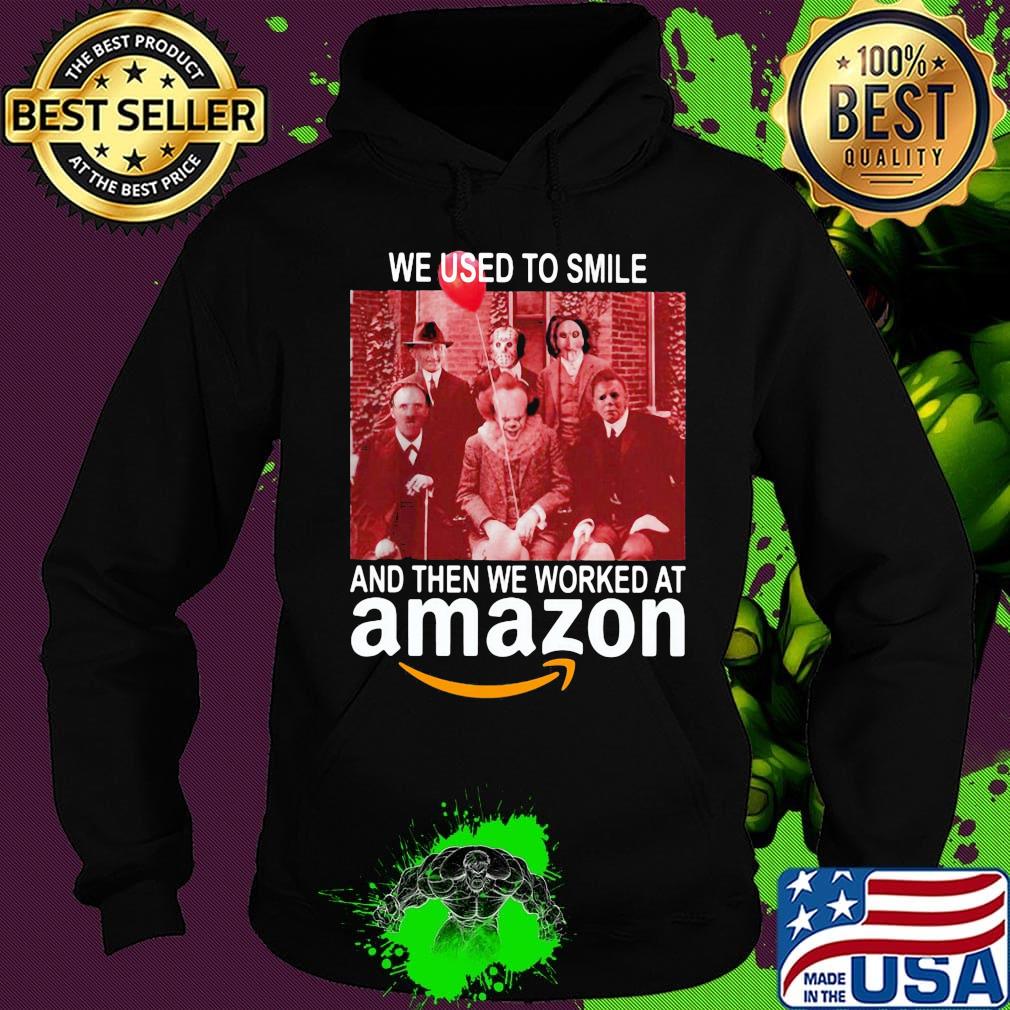 Halloween horror characters we used to smile and then we worked at amazon s Hoodie Halloween horror characters we used to smile and then we worked at amazon s Hoodie