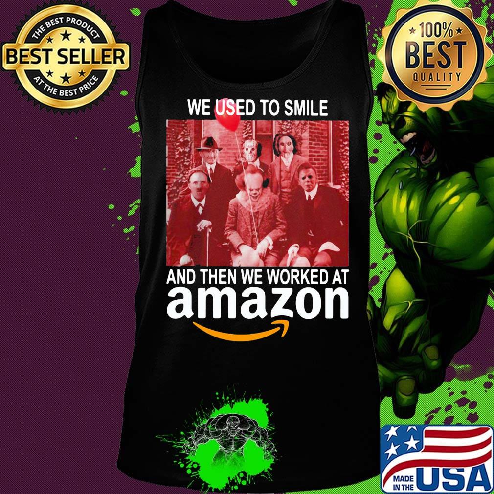 Halloween horror characters we used to smile and then we worked at amazon s Tank top Halloween horror characters we used to smile and then we worked at amazon s Tank top