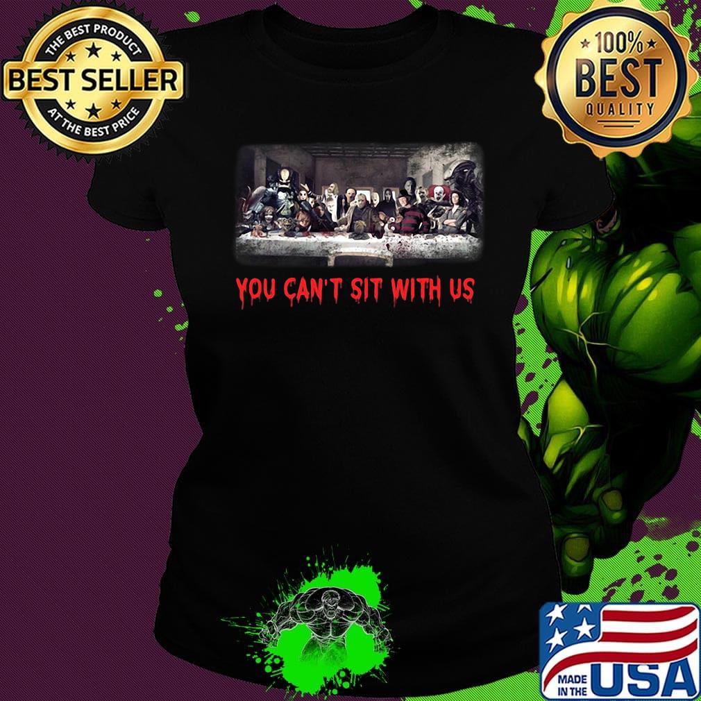Halloween horror characters you can't sit with us s Ladies tee Halloween horror characters you can't sit with us s Ladies tee